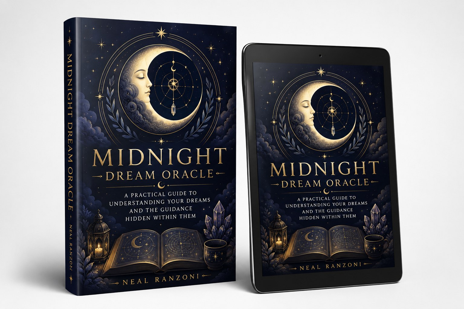 Midnight Dream Oracle book and ebook mockup